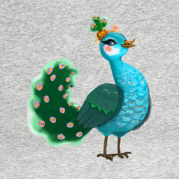 Cute Peacock Drawing by Play Zoo